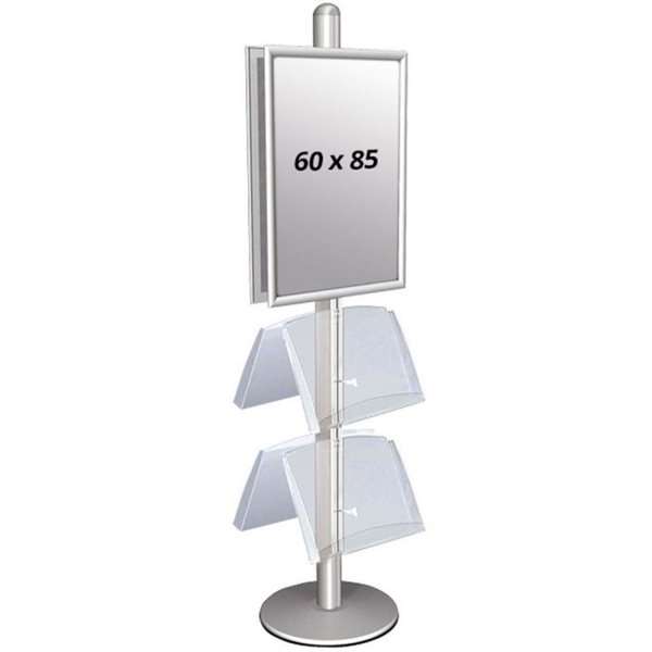 Multistander med dobbeltsidede hylder - 60x85 cm tilbud!