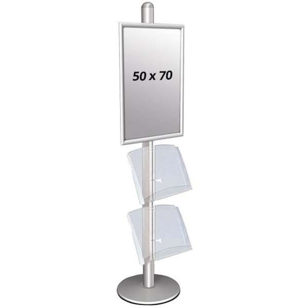 Multi Stander med Akrylhylder - Elegant Plakatdisplay til Indendørsbrug
