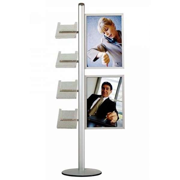 Elegant Multi Stander med Slide-In Rammer og A4 Holdere