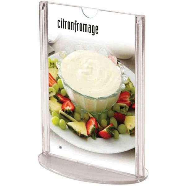Oval A4 Menukortholder – Elegant og Transparent Akryl