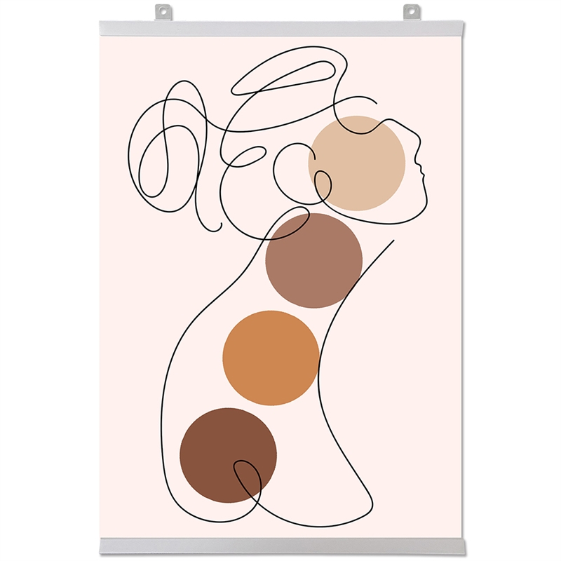 Elegant Hvide Plakatlister med Ophængsøjer - 100 cm (2 stk)