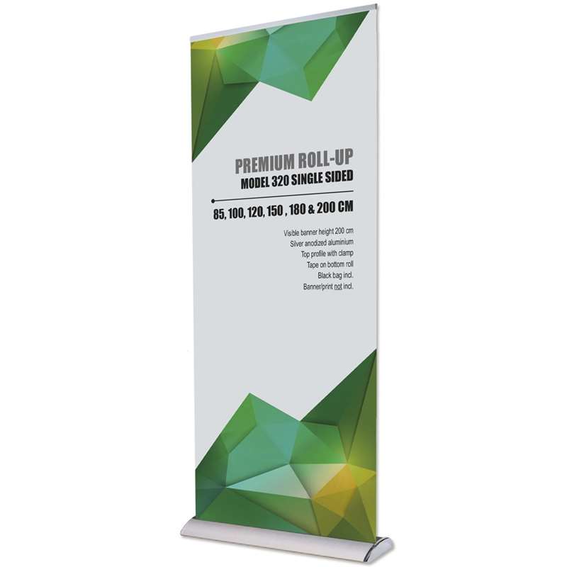 Premium Roll-up Banner med Teleskopstang til Events
