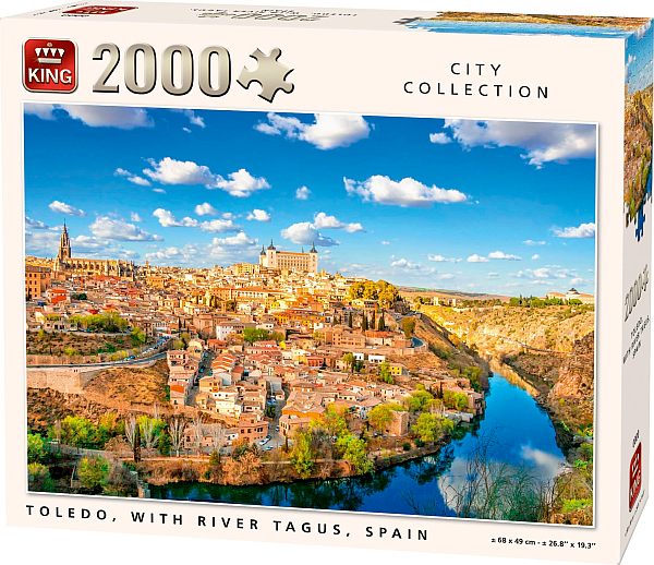 Puslespil: Toledo med Tagusfloden, 2000 Brikker