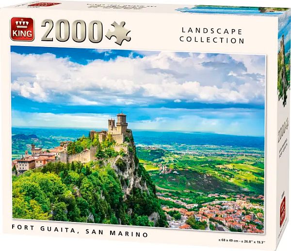 Puslespil: Landskabssamling - Fort Guaita, San Marino, 2000 brikker