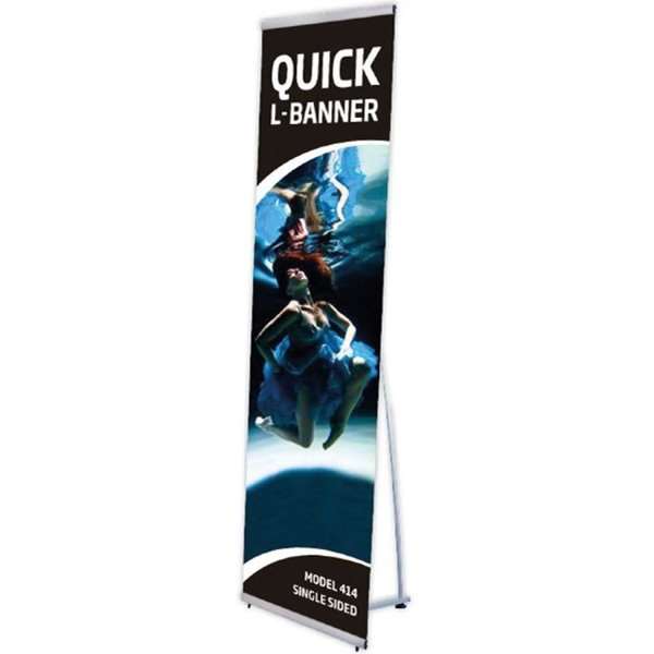 Quick L-banner Enkeltsidet 50x200cm – Ideel til Udstilling