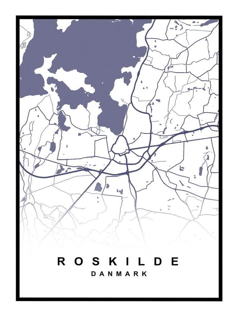 Roskilde Kortplakat – Oplev Din By på Væggen!