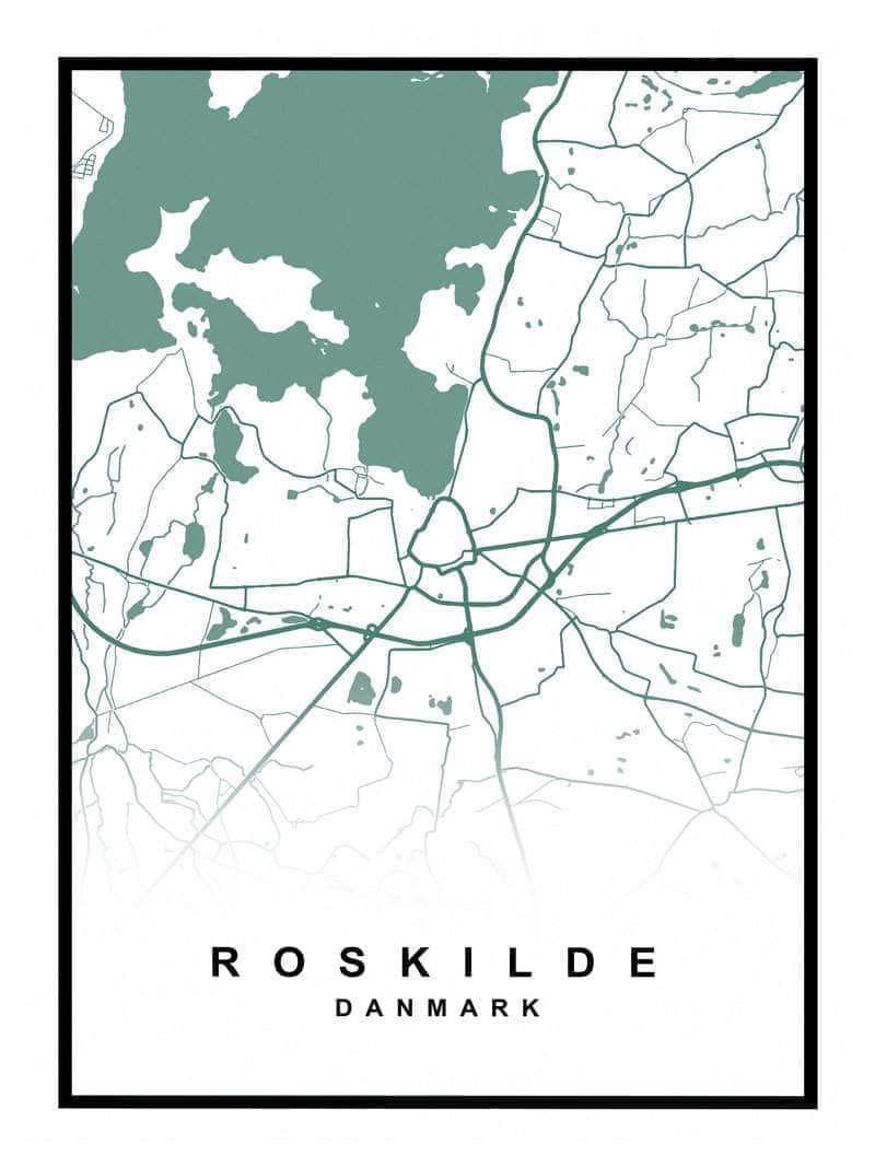 Roskilde Bykort Plakat - Oplev Din Elskede By!
