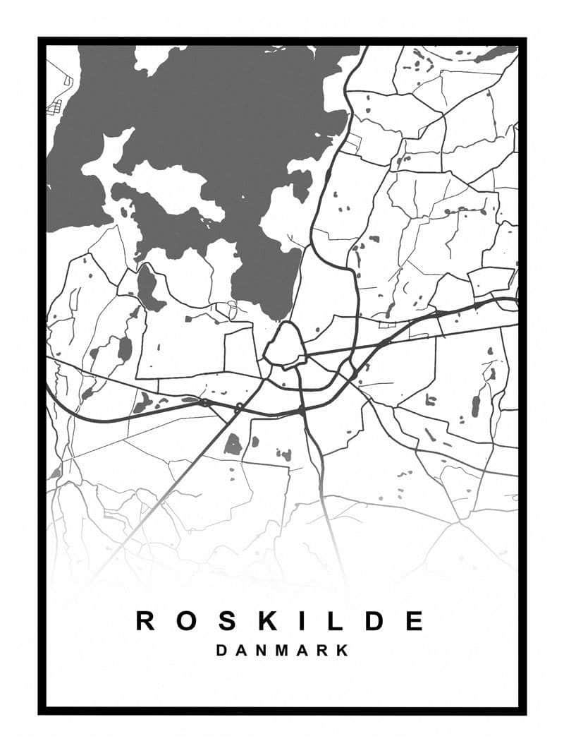 Roskilde Kortplakat - Oplev Din Elskede By