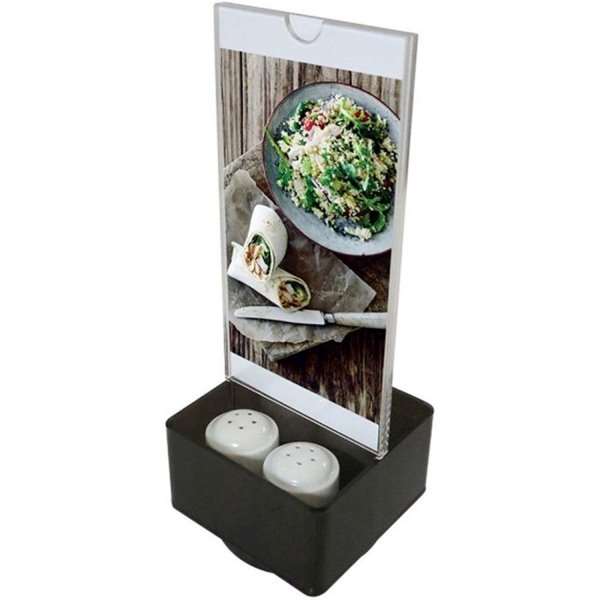 Salt & Pepper Menukortholder Vertikal - Sort 9x21 cm