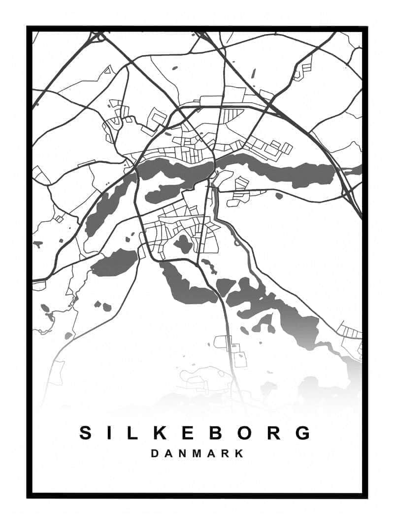 Silkeborg Kortplakat - Oplev Din By i Detaljer