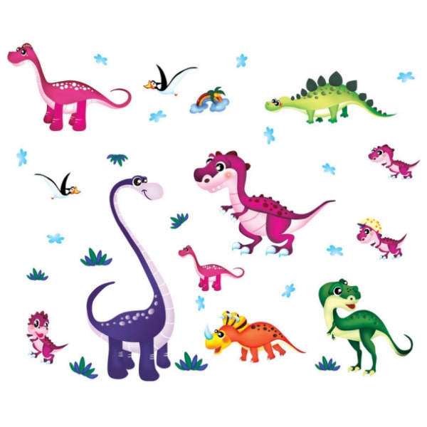 Søde Baby Dinosaurer Vægklistermærker til Børneværelset!