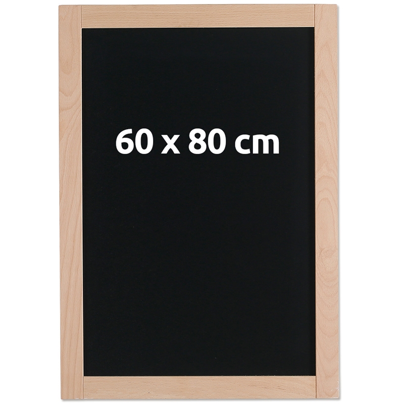 Sort Kridttavle med Træramme - 60 x 80 cm Tilbud!