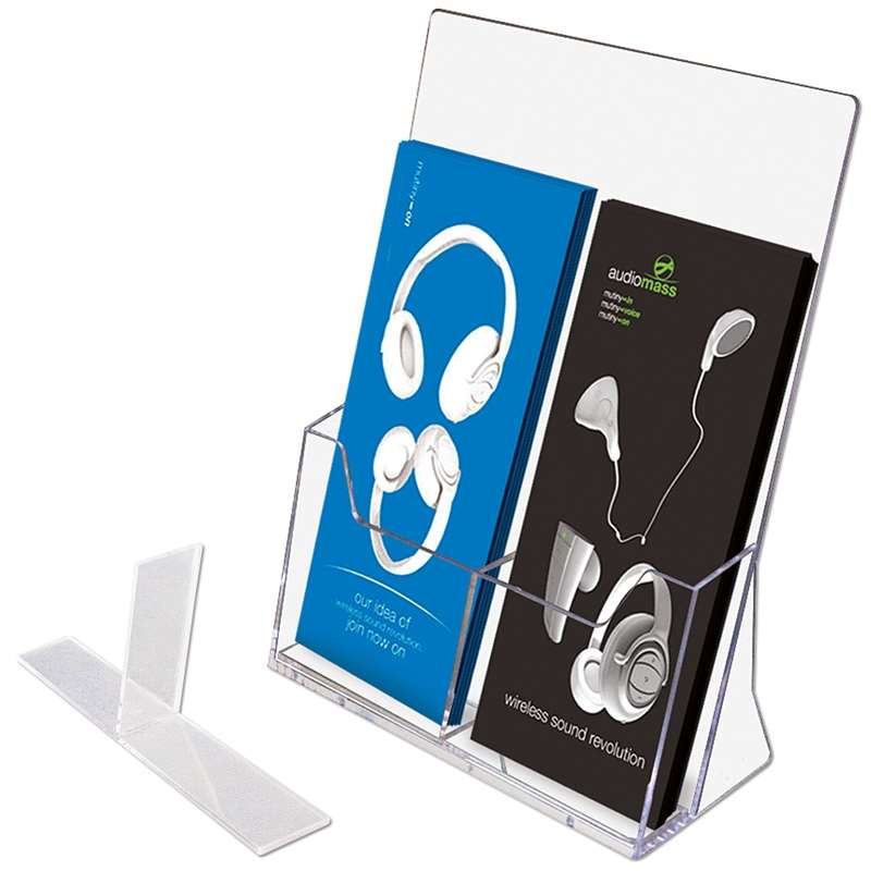 T-separator i akryl til A4 brochurer – 2 fag