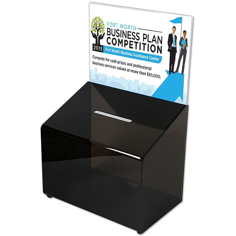 Sort Tip-boks med A4 Holder - Black Friday Tilbud!