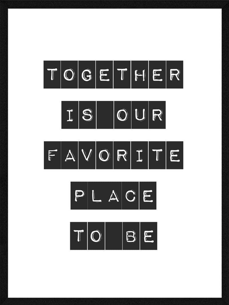 Sammen er vores yndlingssted at være - Plakat fra Postersbyus