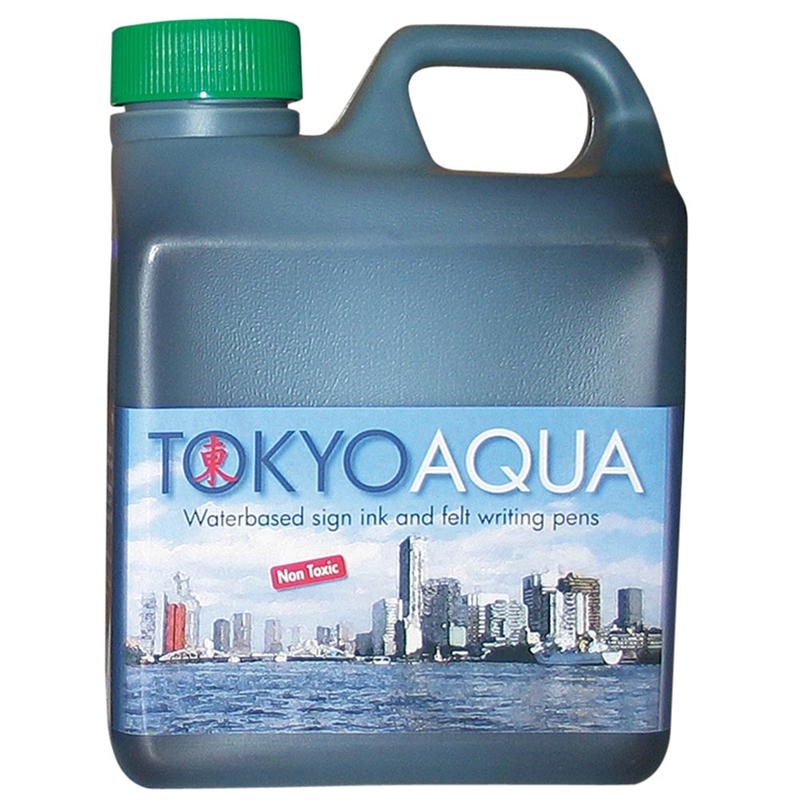 Tokyo Aqua Skilteblæk - Grøn 1 Liter på tilbud!