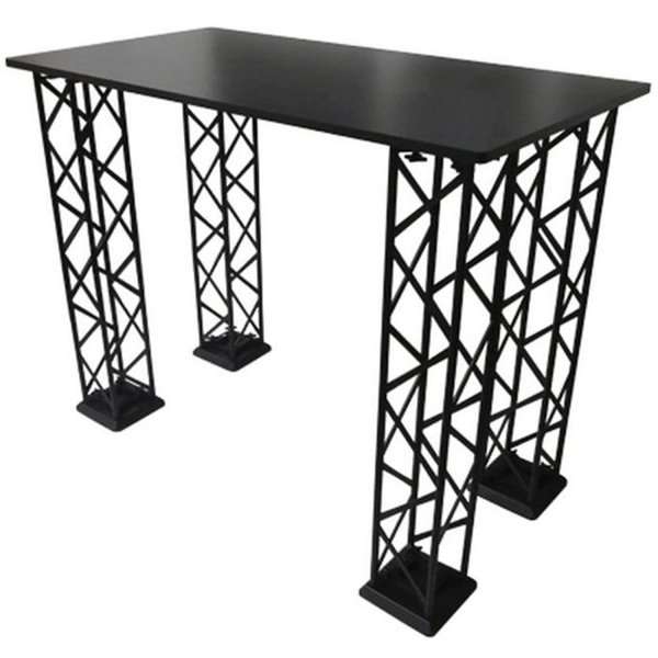 Truss Messebord Rektangulær 125x65cm – Sort/Hvid Tilbud!