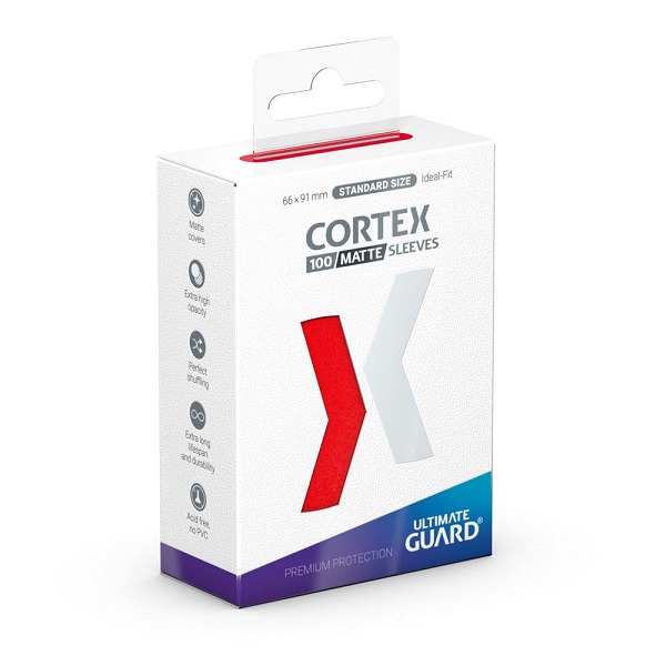 Ultimate Guard Cortex Kortlommer - Matte Rød, 100 stk.