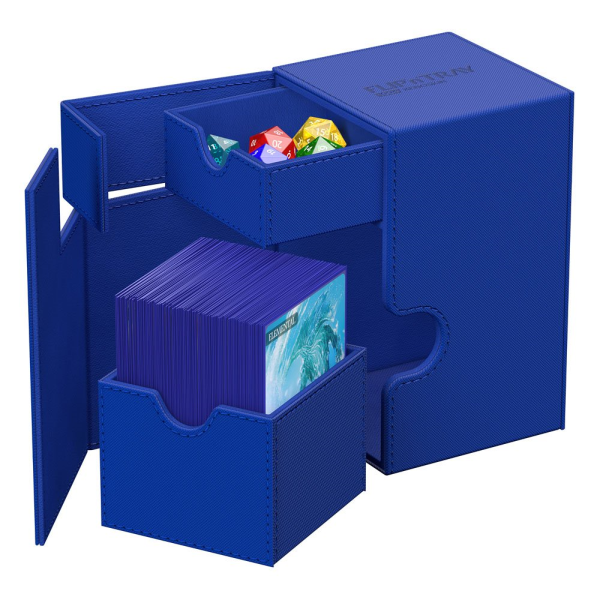 Ultimate Guard Twin Flip Tray Deck Case Deck Box 100 Standard Size Xenoskin Monocolor Blue Bl 195 165