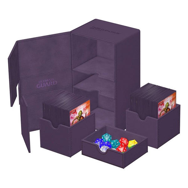 Ultimate Guard Twin Flip Tray Deck Box - Lilla 200 Kort