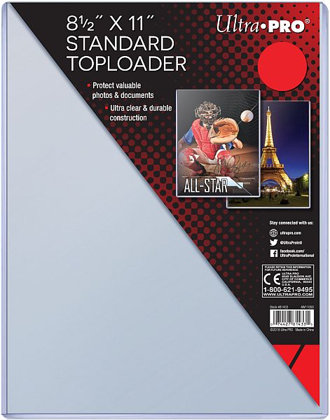 Ultra Pro Toploader Jumbo Enkeltk 195 184 Stk 5x11 Quot Sleeves 81433