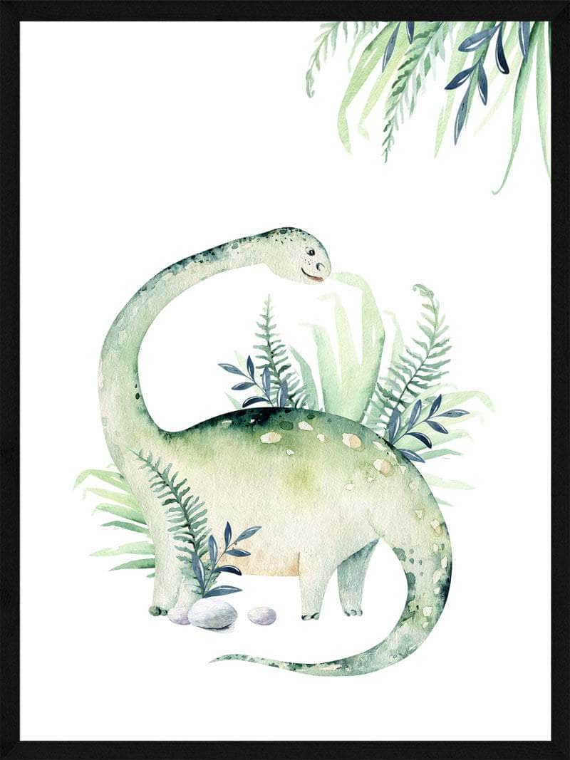 Hyggelig Dinosaur Plakat til Børneværelset – POSTERSbyUS