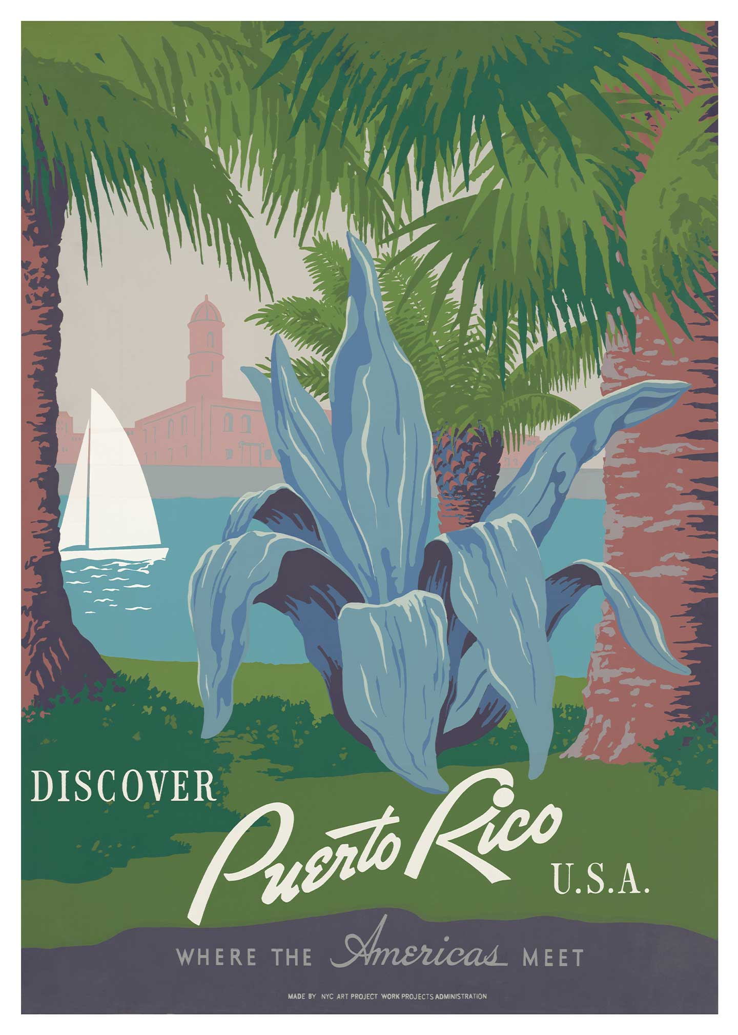 Oplev Puerto Rico - Vintage Plakat til hjemmet