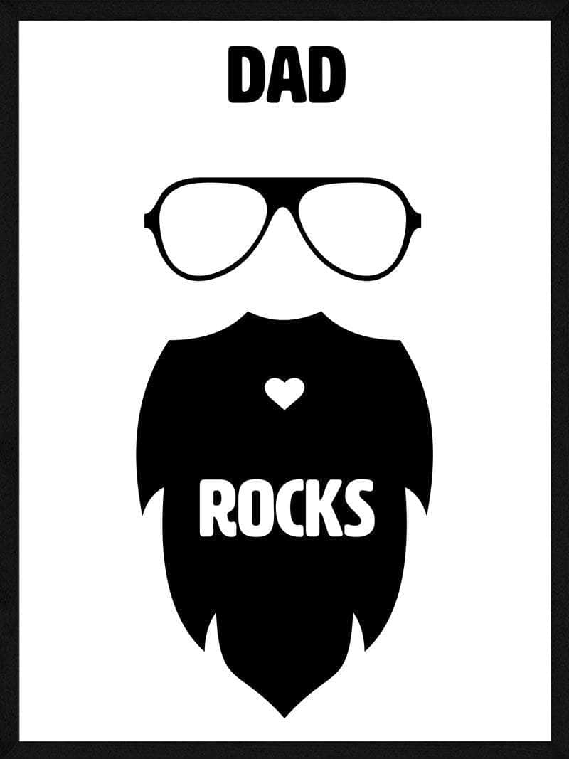 Far Plakat - Hyld din far med Dad Rocks!