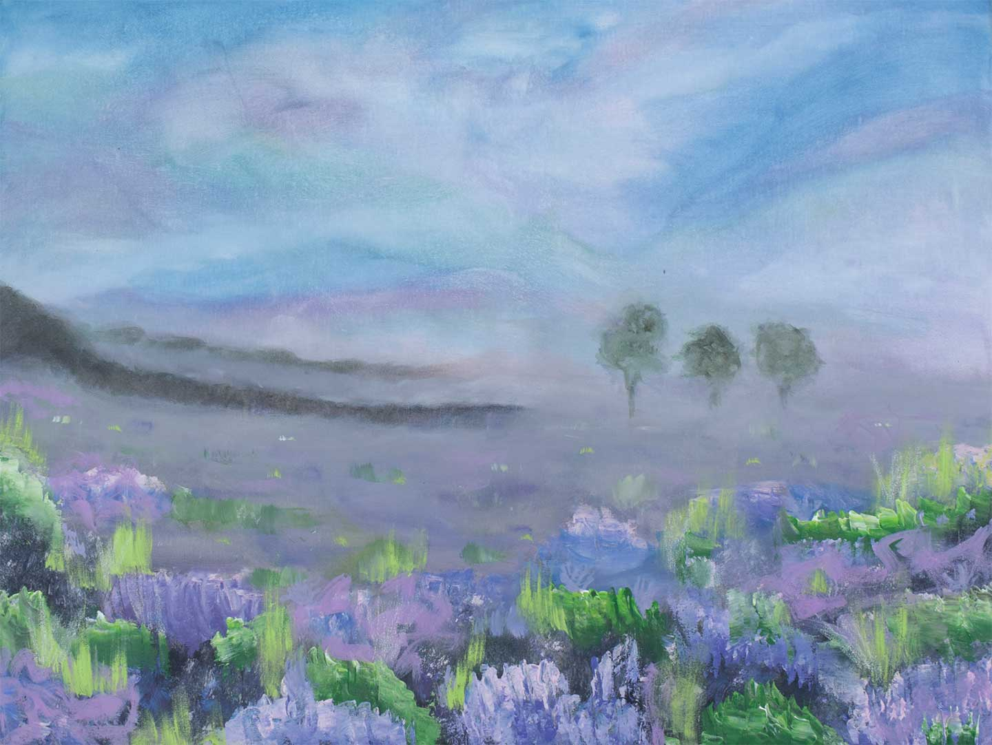 Field Of Heathers Kunstværk af Birgit Thrane - Unikt Design