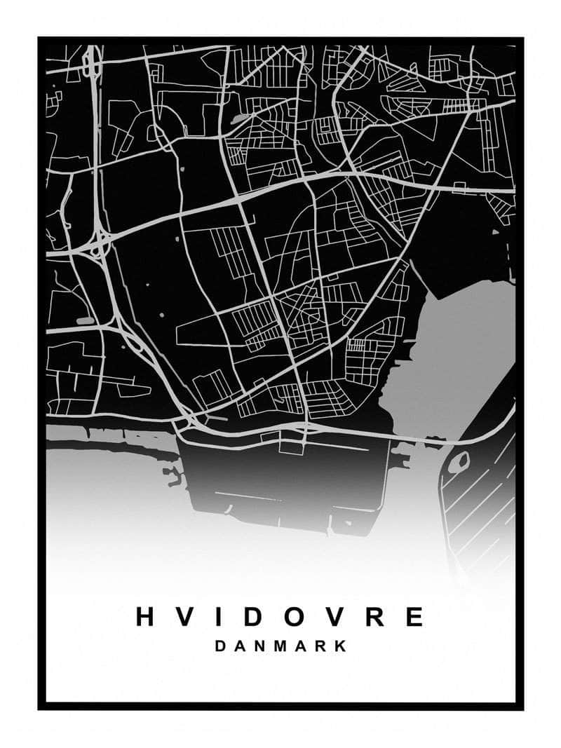 Hvidovre Kortplakat - Oplev Byen Med Stil
