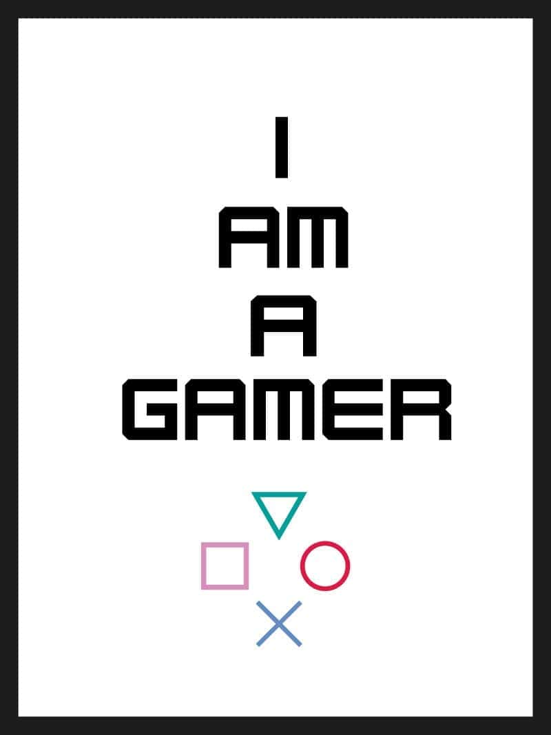 I Am A Gamer Plakat - Perfekt til Gamer Værelset