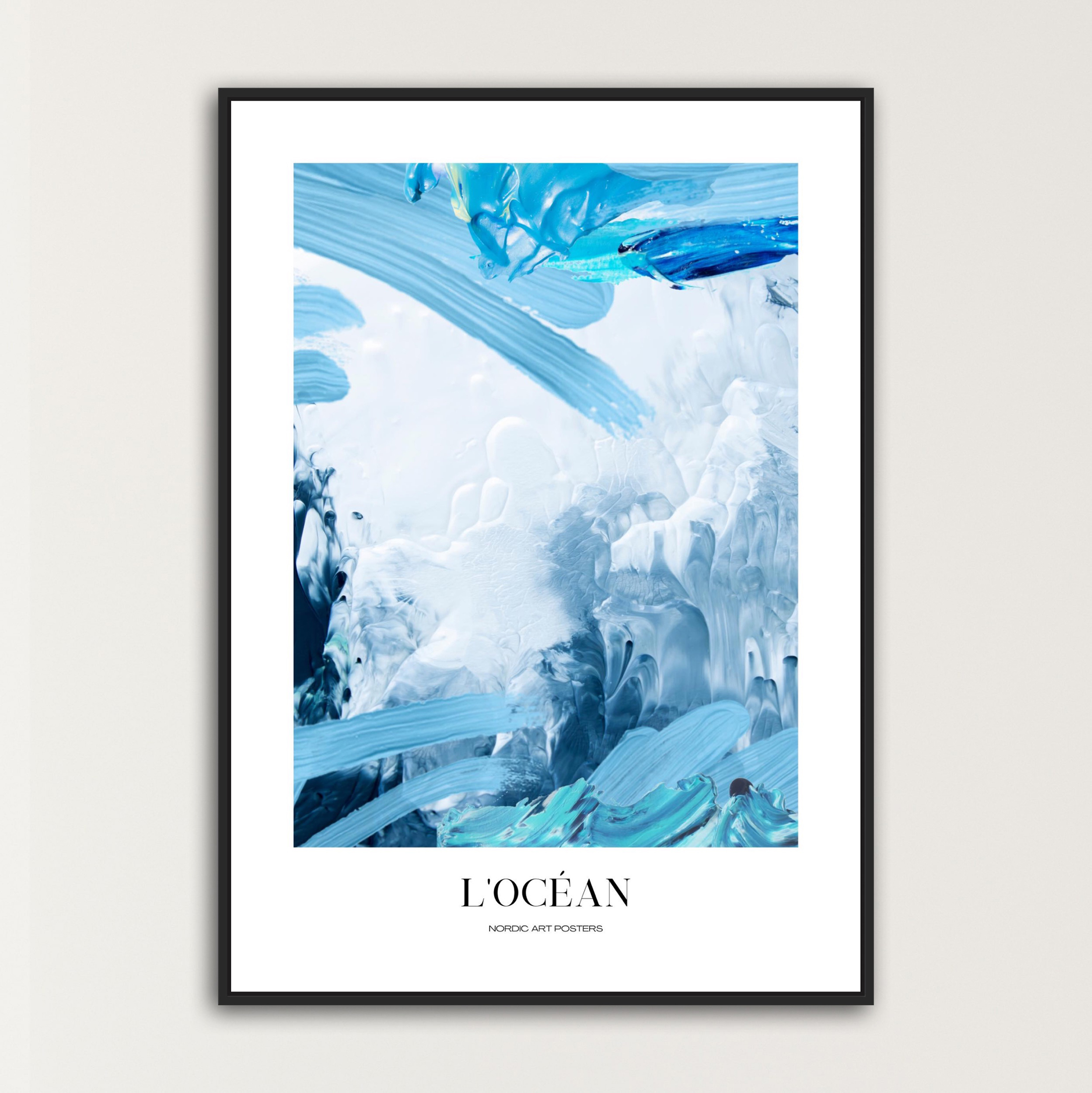 Moderne Abstrakt Plakat - Locéan 30x40cm til Indretning