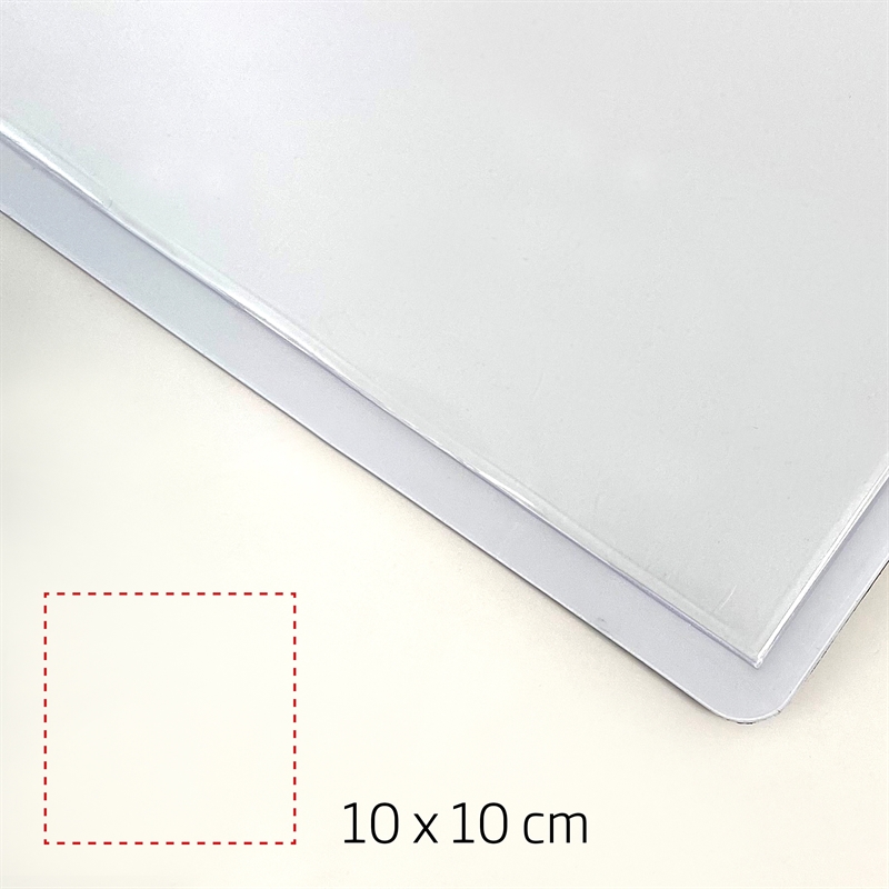 Magnetlomme 10 x 10 cm - Hvid med Sort Magnet til Display
