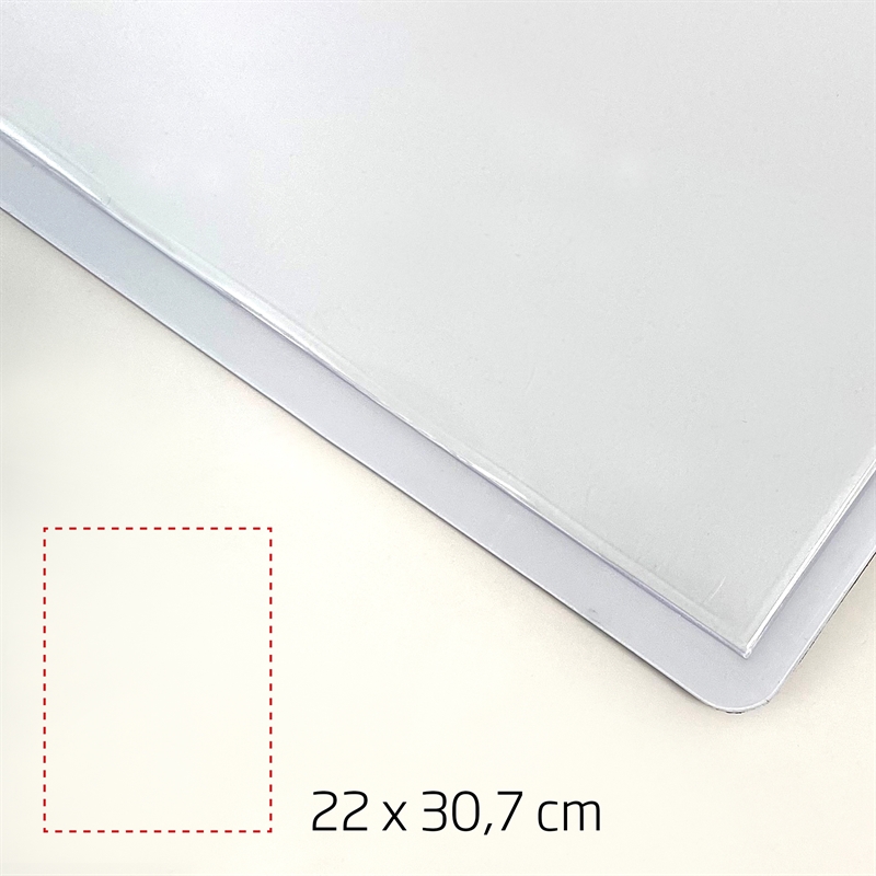 Magnetlomme A4 Vertikal - Hvid med Sort Magnet 30,7 cm