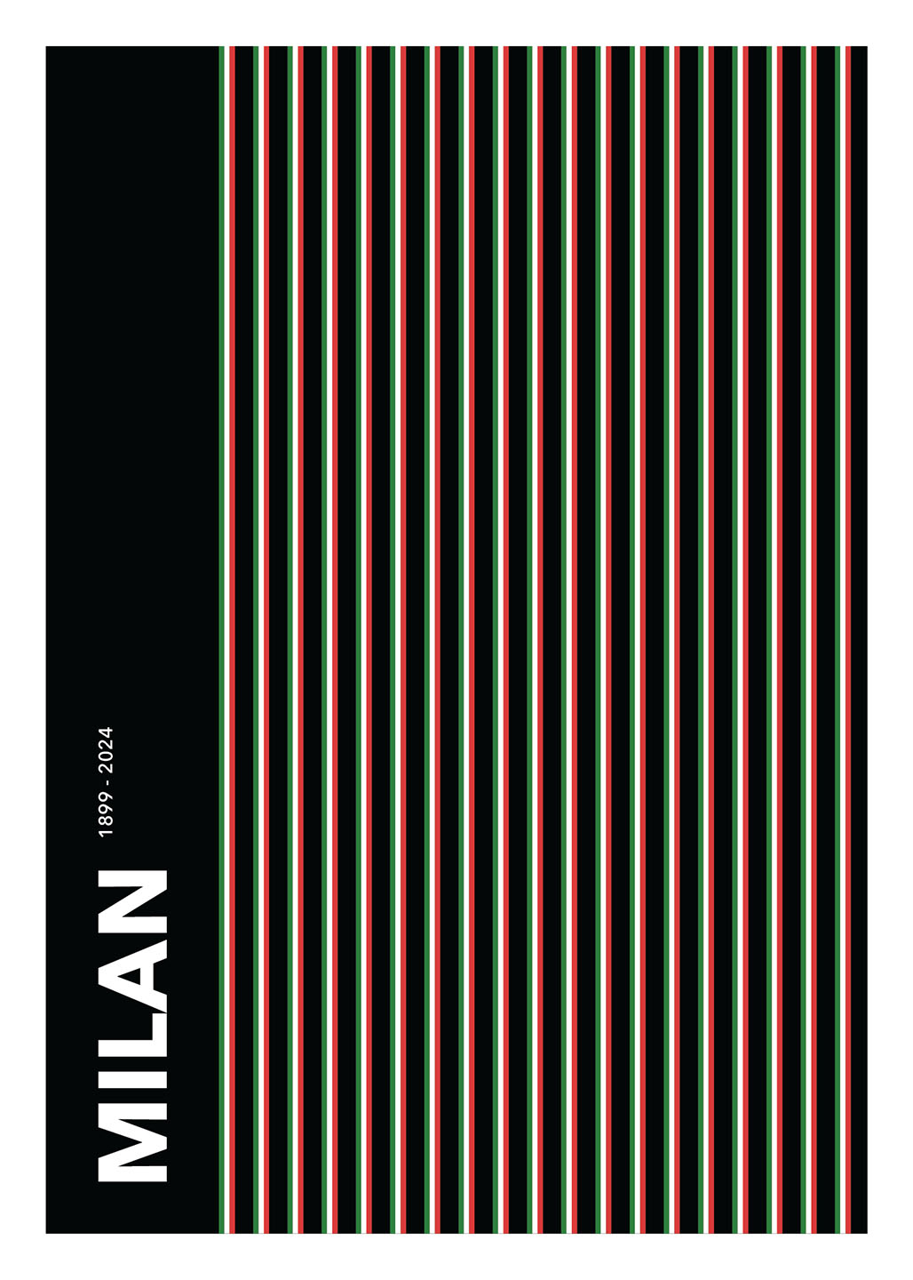 Milan 1899-2024 Kunstværk – Unik Dekoration til Hjemmet
