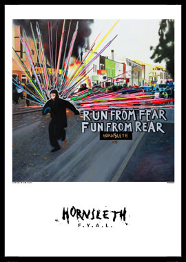 Kunstprint af Hornsleth: Run From Fear, 50x70 cm - Unik Dekor!