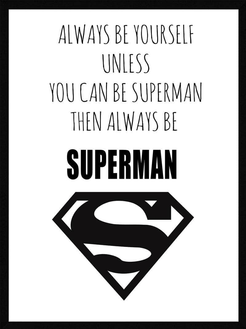 Superman Plakat med Logo – Perfekt til Børneværelset!
