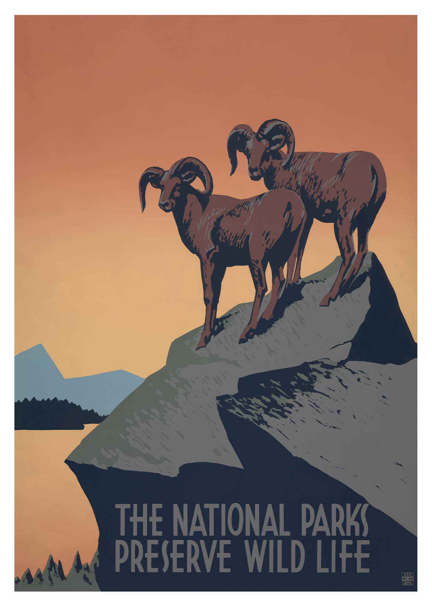Vintage Nationalpark Plakat - Kunst til Dit Hjem