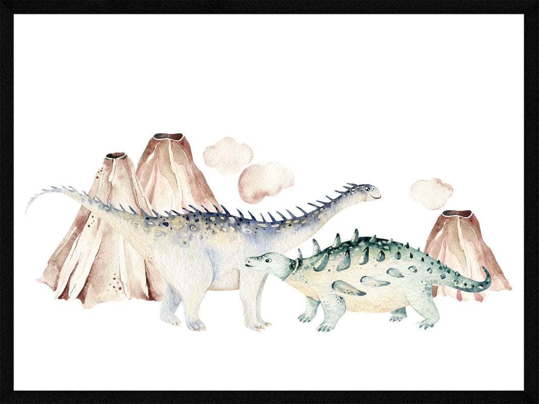 Dinosaur Børneplakat til Hyggeligt Børneværelse