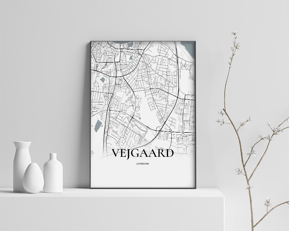 Vejgaard Bykort Plakat – Elegant Design 60x84 cm