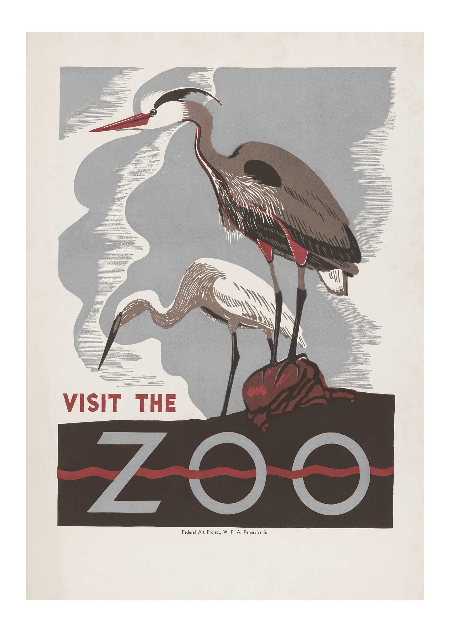 Besøg ZOO Plakat - Vintage Vista Designs til dit hjem