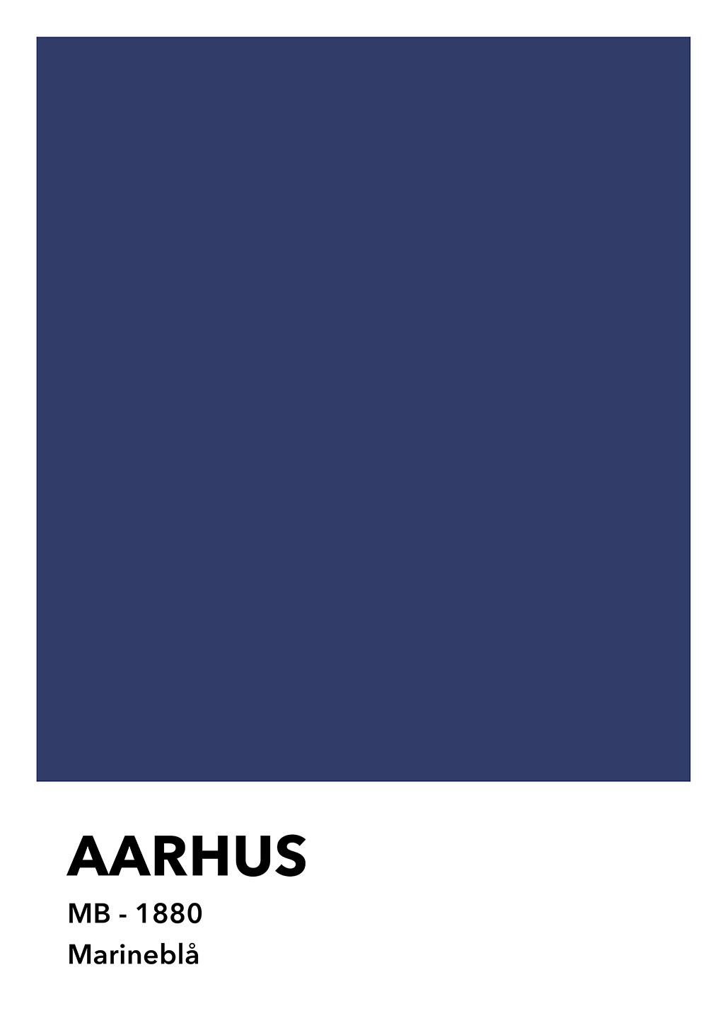 Aarhus Marineblå Kunstværk - Unikt Design til Dit Hjem