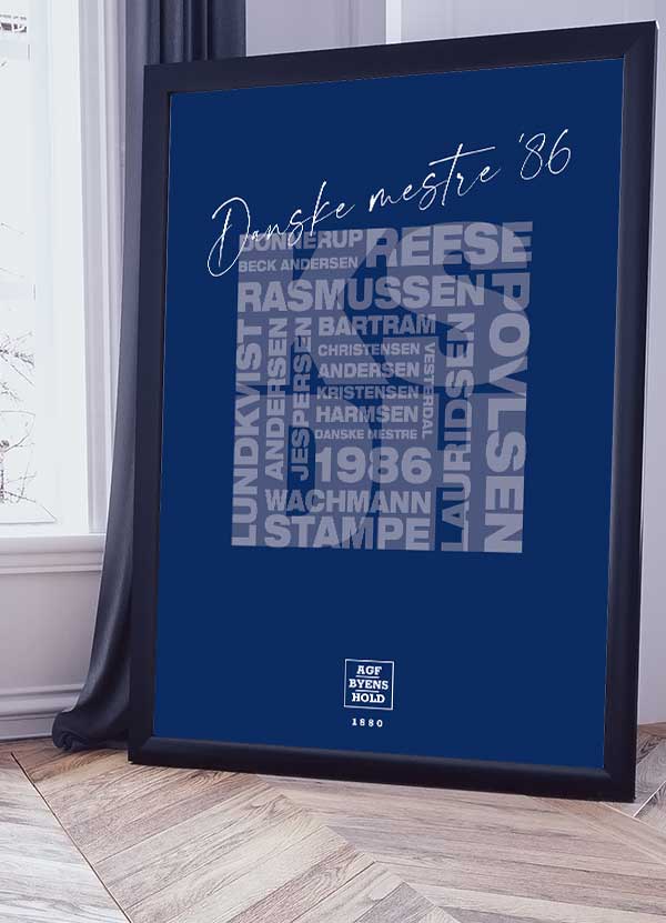 AGF 1986 Mester Plakat – Fodboldhyldest til Fans