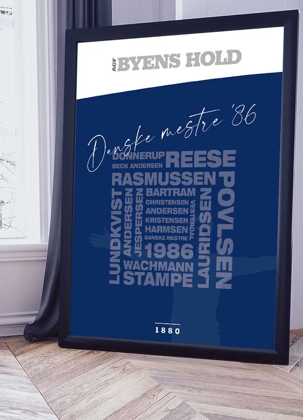 AGF 1986 Mester Plakat – Fodboldhyldest til Fans