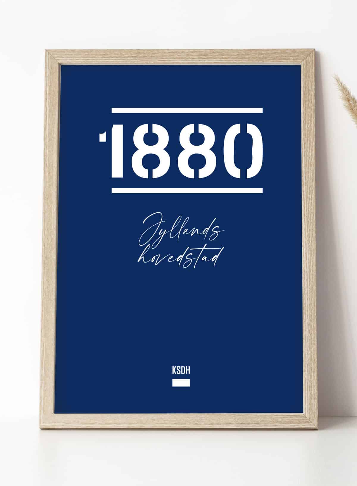 AGF Fodboldplakat 1880 – Støt Jyllands Hovedstad A4