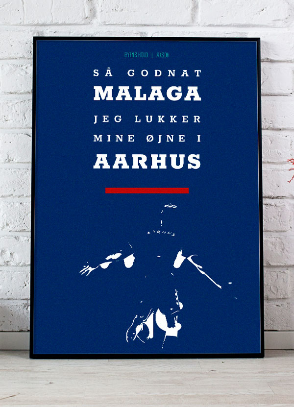 AGF Fodboldplakat: Malaga med spiller – Kun 199 kr!