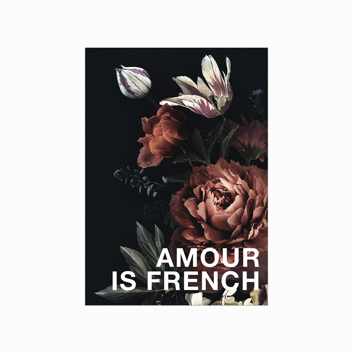 Motiverende Plakat "Amour Is French" til Dit Hjem
