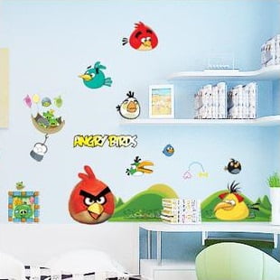 Angry Birds Væggklistermærke til Børneværelset – Fantastisk!