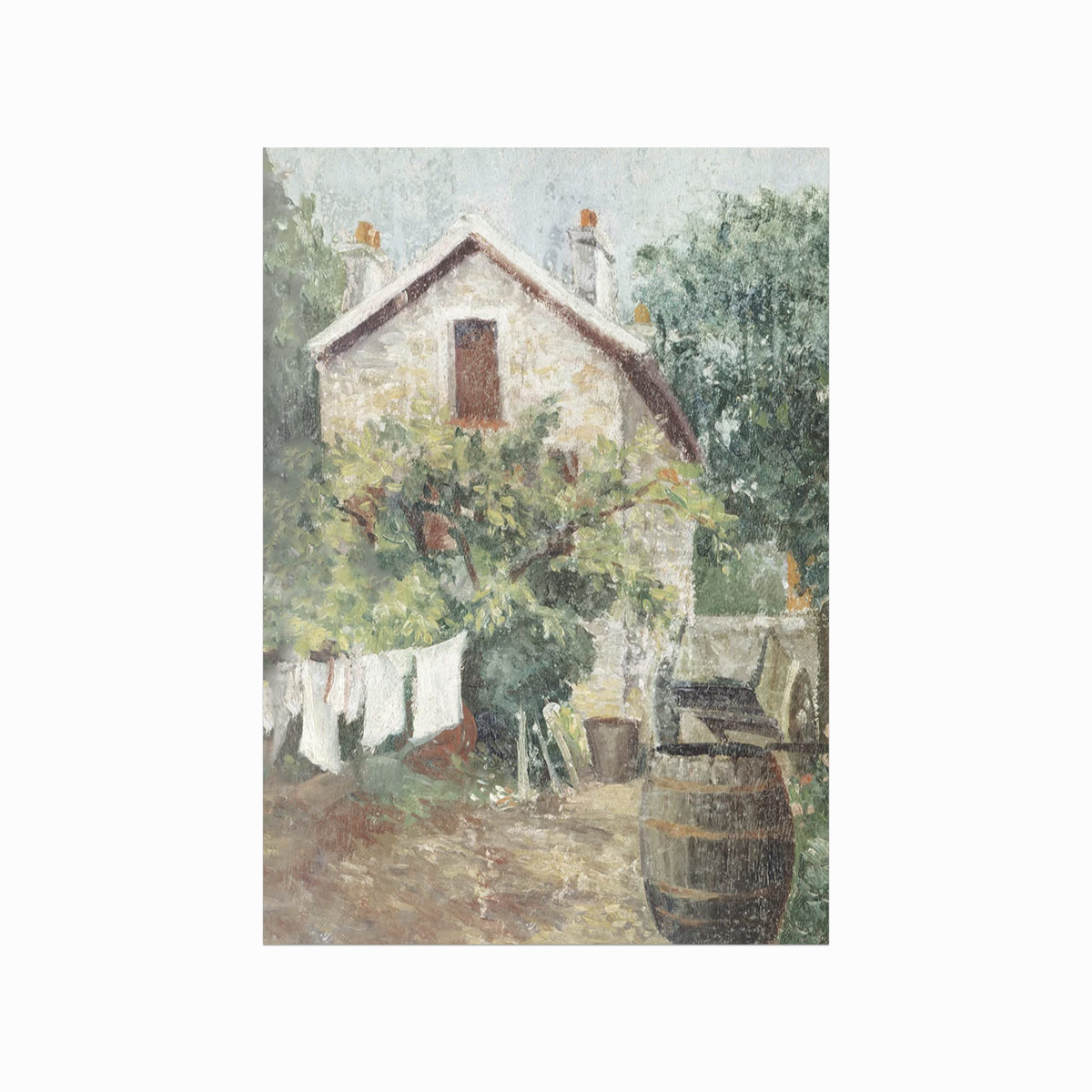 Elegant Hvid Linned Plakat til Hygge i Bryggerset