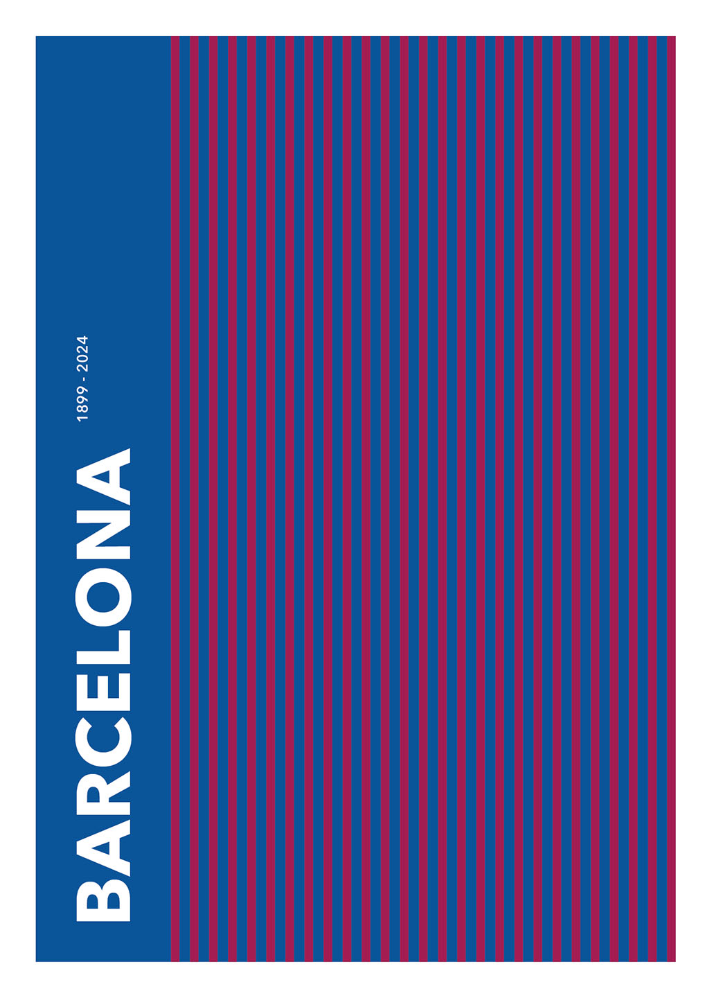 Barcelona 1899-2024 Kunstværk - Unikt Design til Dit Hjem